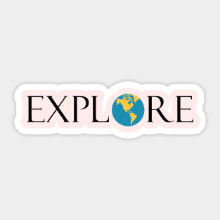 Explore the globe, Sticker